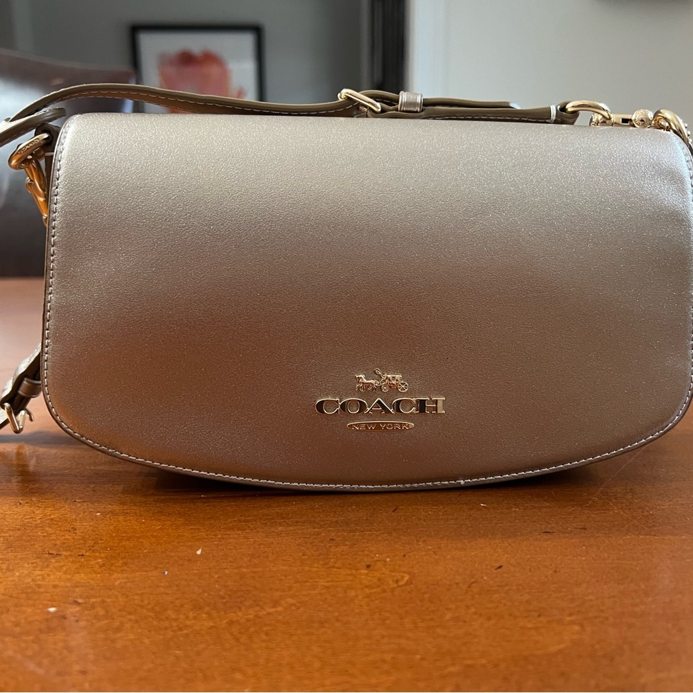 Coach metallic shoulder bag